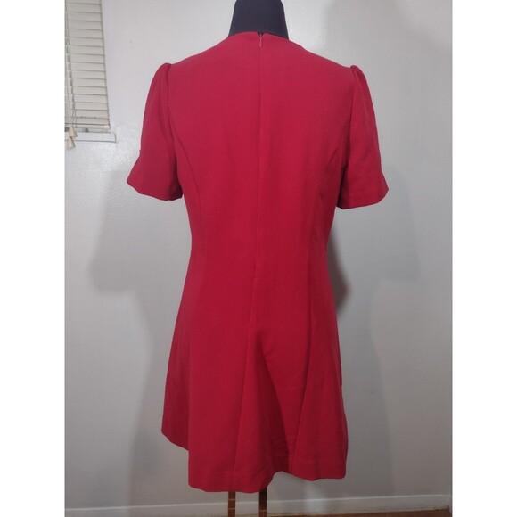 Vtg Forever 21 Dress Women's Stewardess Mini Large RED - Picture 5 of 14